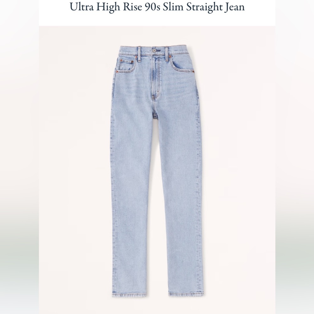 Abercrombie ultra high rise slim straight jean size 0